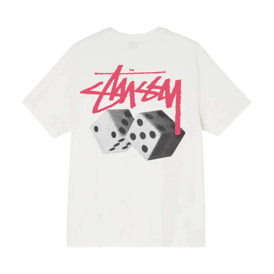 ÁO THUN STUSSY ROLL THE DICE PIGMENT DYED - NATURAL
